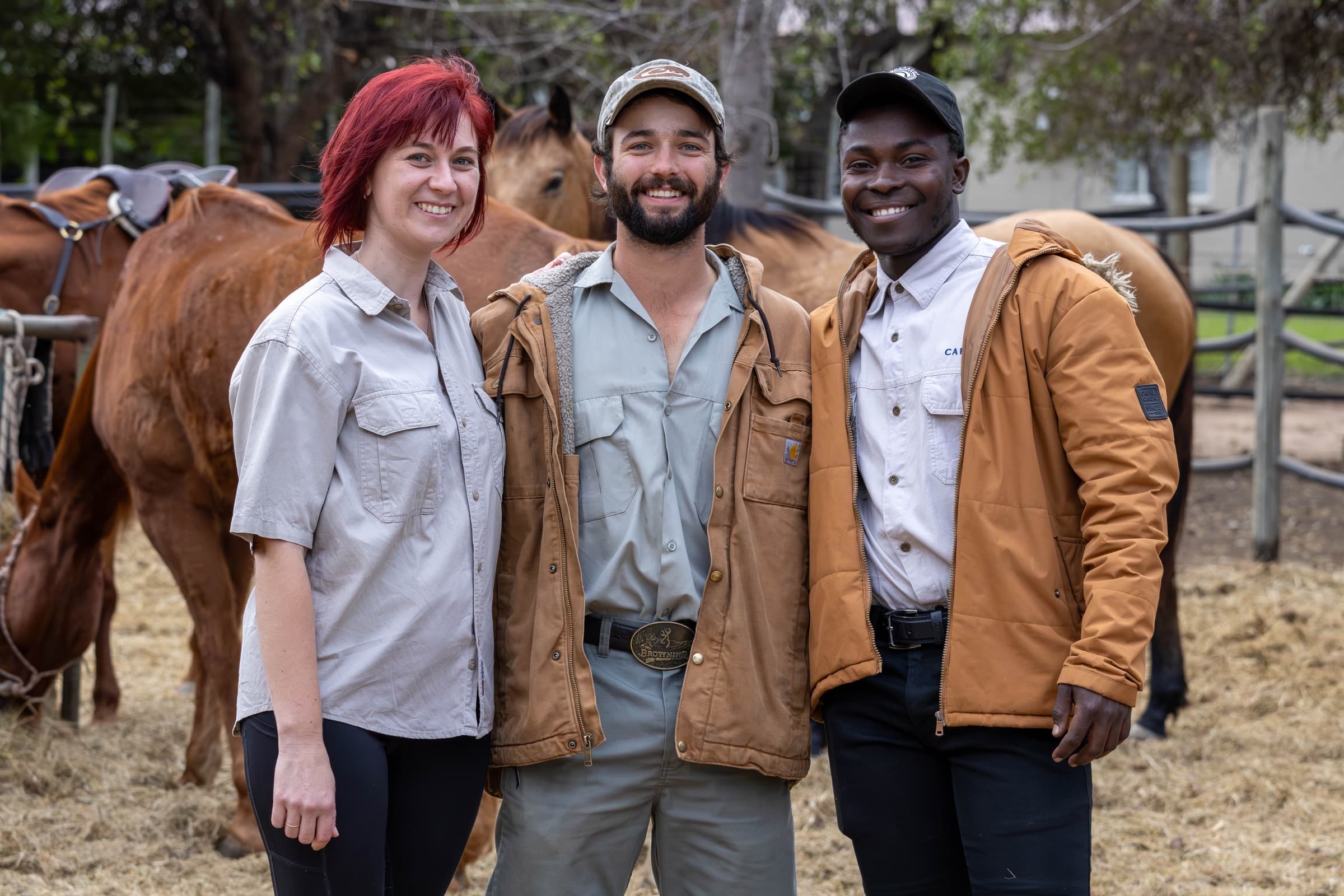 Nimble Drift team gathered with horses